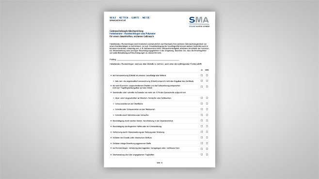 SMA - Gebrauchstauglichkeitsprüfung HB - RS 01-2021